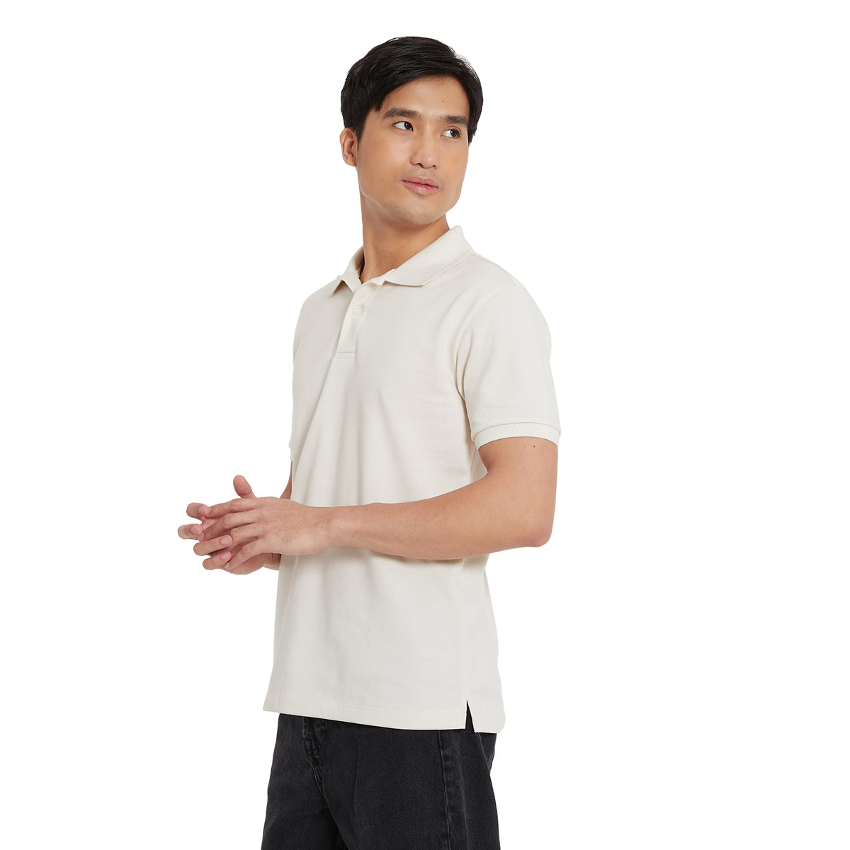 Cubic Mens Plain Basic Pique  Polo Shirt Polo-shirt Collar Top Top for Men - CMB-PS