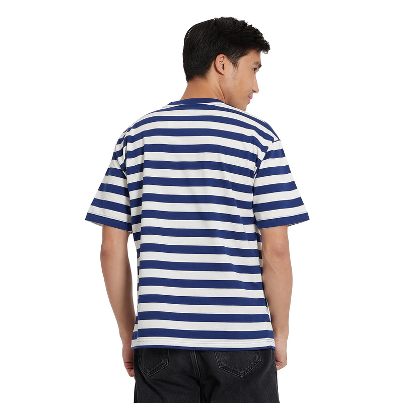 Cubic Men Basic Stripes Oversized Boxy Tee / Box Fit T shirt Top Top for Men - CMBOS03R