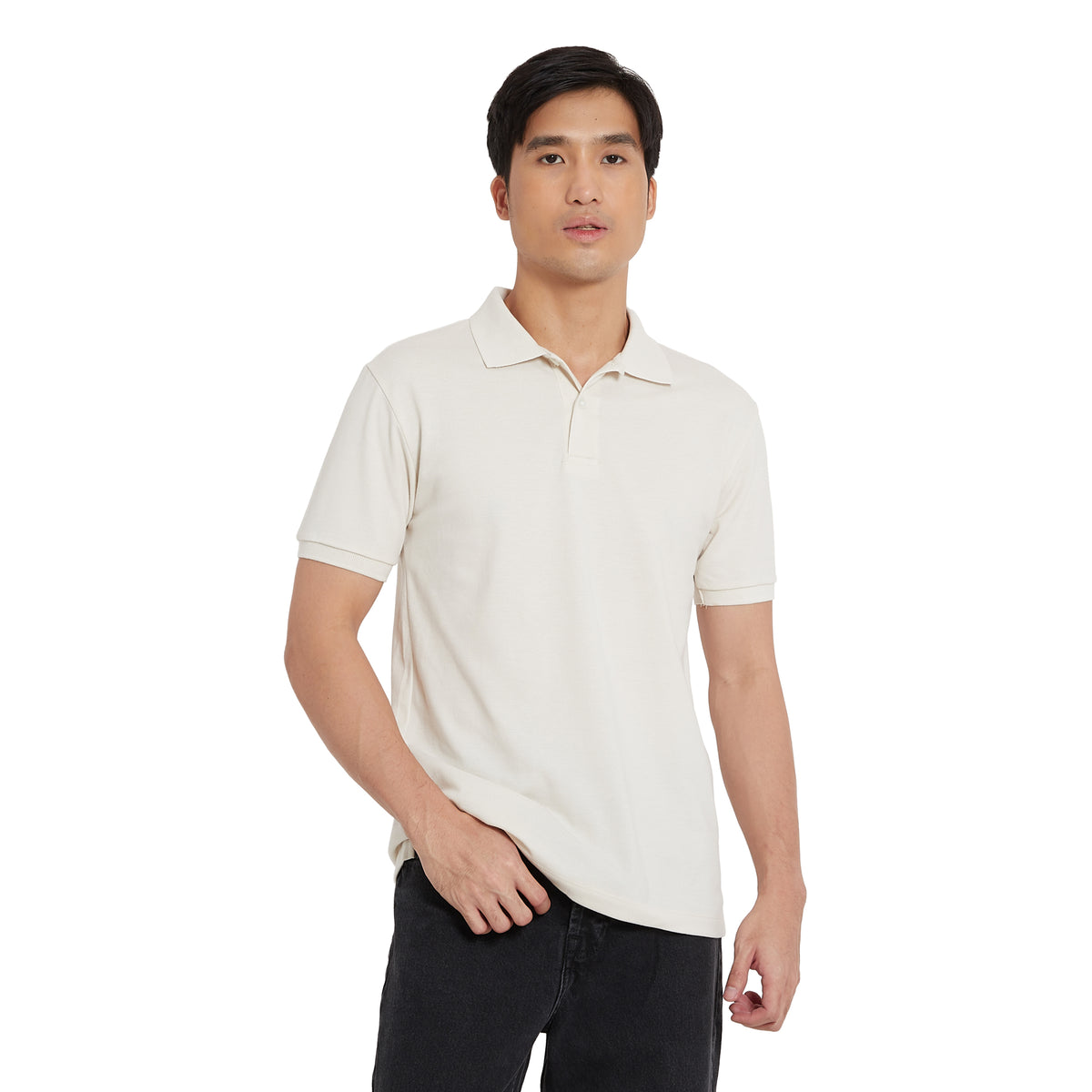 Cubic Men's Plain Basic Pique  Polo Shirt Polo-shirt Collar Top Top for Men - CMB-PS