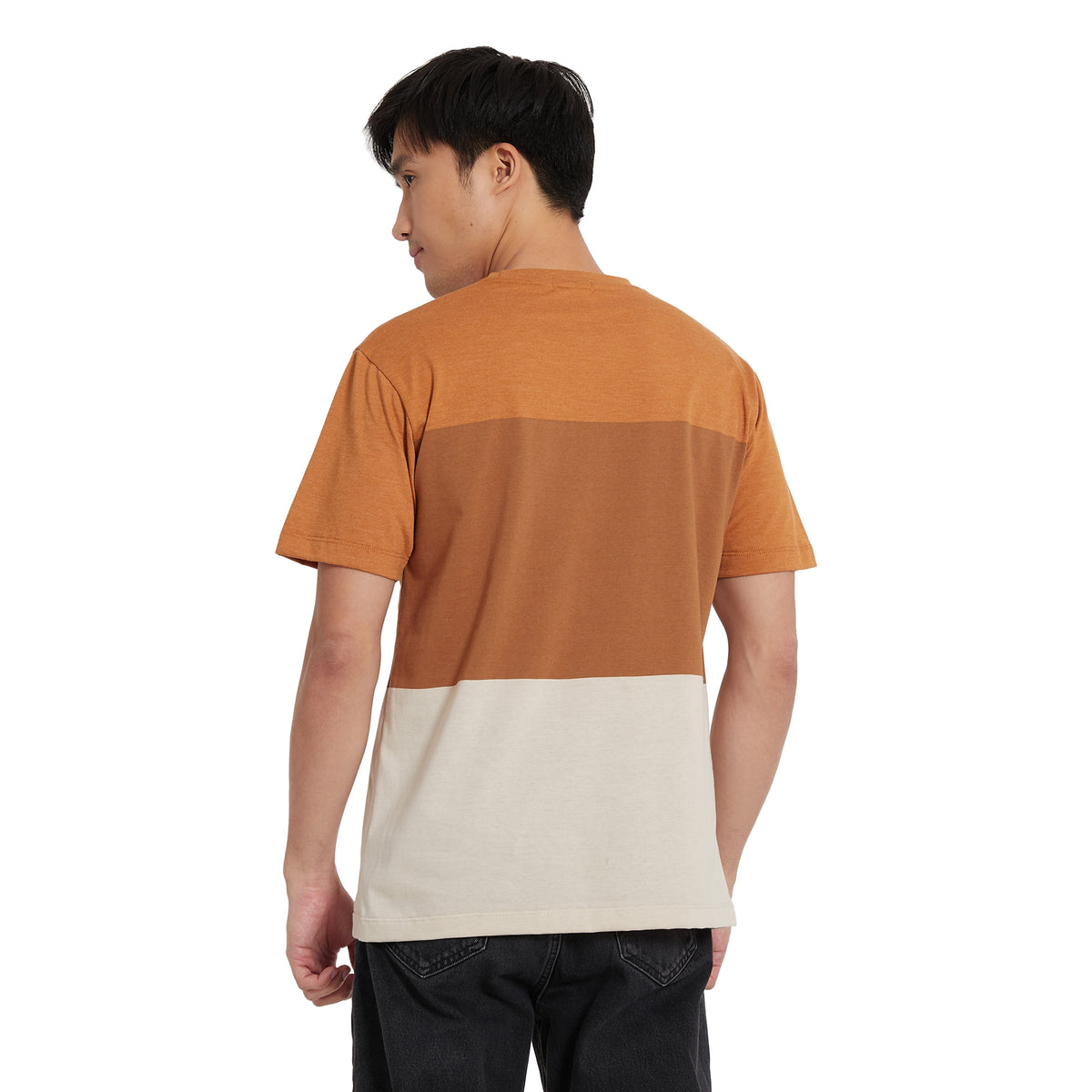 Cubic Men Round Neck Tees T-shirt Stripes Shirt Top Top for Men - CMS2329R