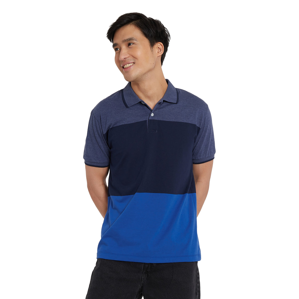 Cubic Mens Stripes  Polo Shirt Polo-shirt Collar Top Top for Men - CMS2328C