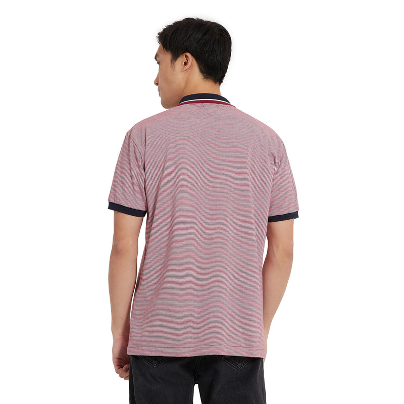 Cubic Mens Stripes  Polo Shirt Polo-shirt Collar Top Top for Men - CMS2321C