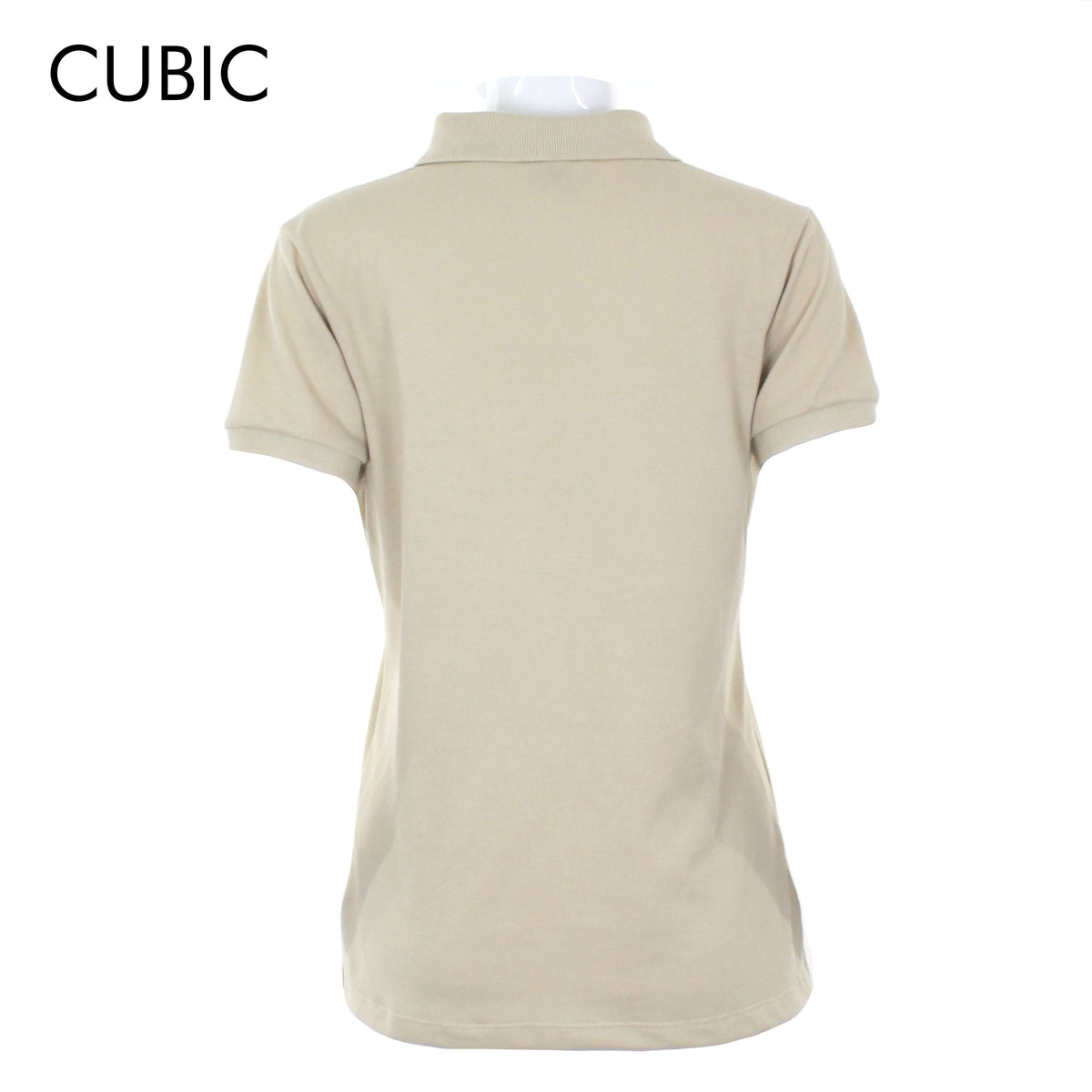 Cubic Ladies Plain Basic Collar Shirt  Pique Polo Shirt Polo- shirt - CLB-PS