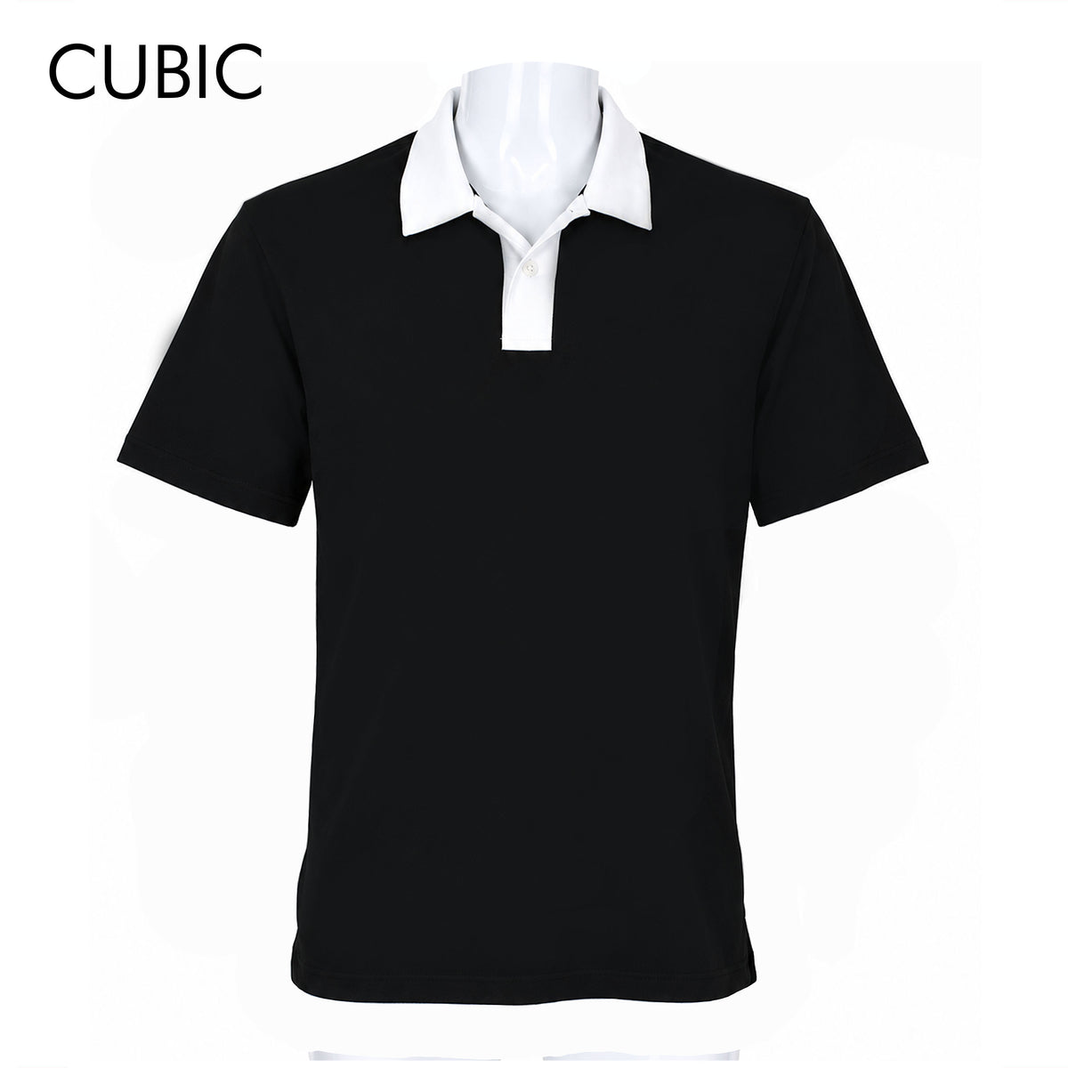 Cubic Mens Pique  Polo Shirt Polo-shirt Collar Top Top for Men - CMP2619H