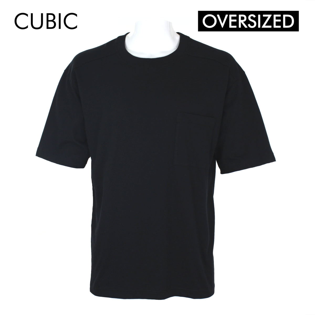 Cubic Men  Plain Oversized Shirt Tshirt Basic Tee T-Shirt with Pocket - CMJ2617R