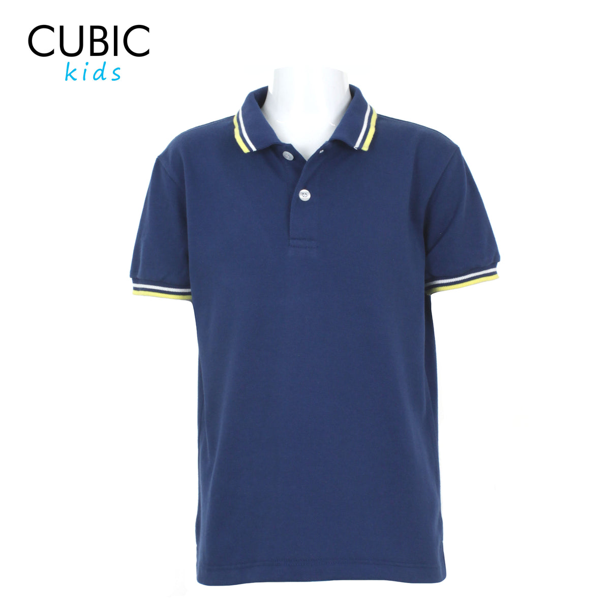 Cubic Boys Kids Pique Polo Shirt with Tpping Polo-Shirt Collar Top Top for Boys - CKBPC04H
