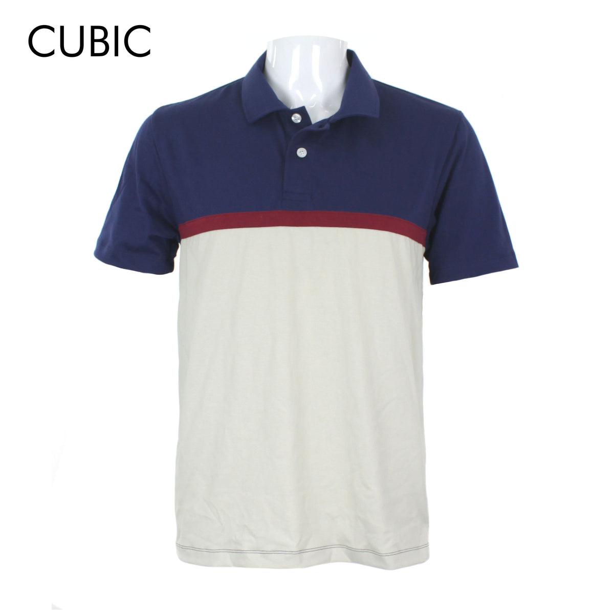 Cubic Mens Plain  Polo Shirt Polo-shirt Collar Top Top for Men - CMJ2506C