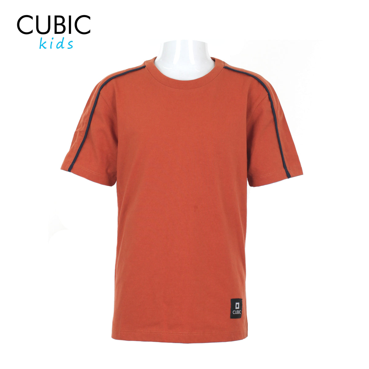 Cubic Boys Kids Plain Round Neck with Accent on Sleeve Shirt Top for Boys - CKJ2505R