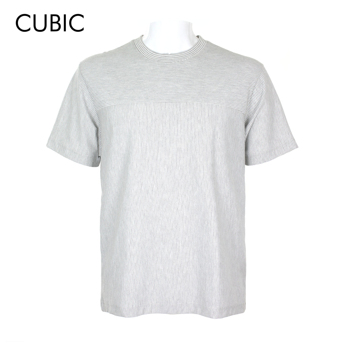 Cubic Men Stripes Round Neck Tees T-shirt Top Top for Men - CMS2620R