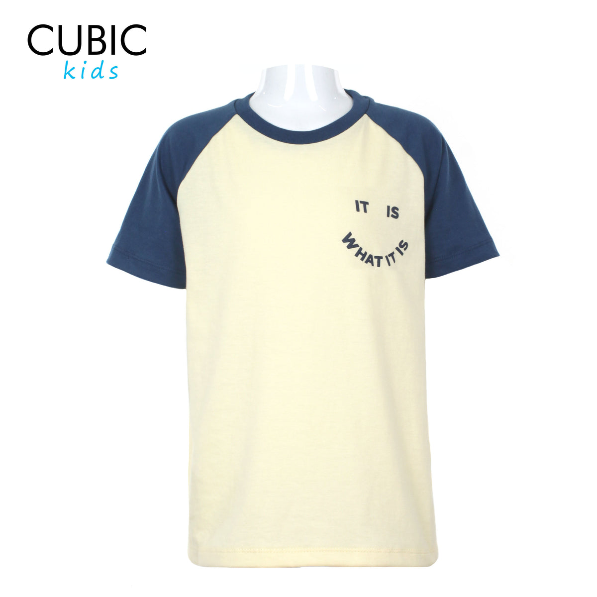 Cubic Boys Kids Round Neck Smiley Graphic Print Design T-shirt Shirt Top for Boys - CKJ2301R