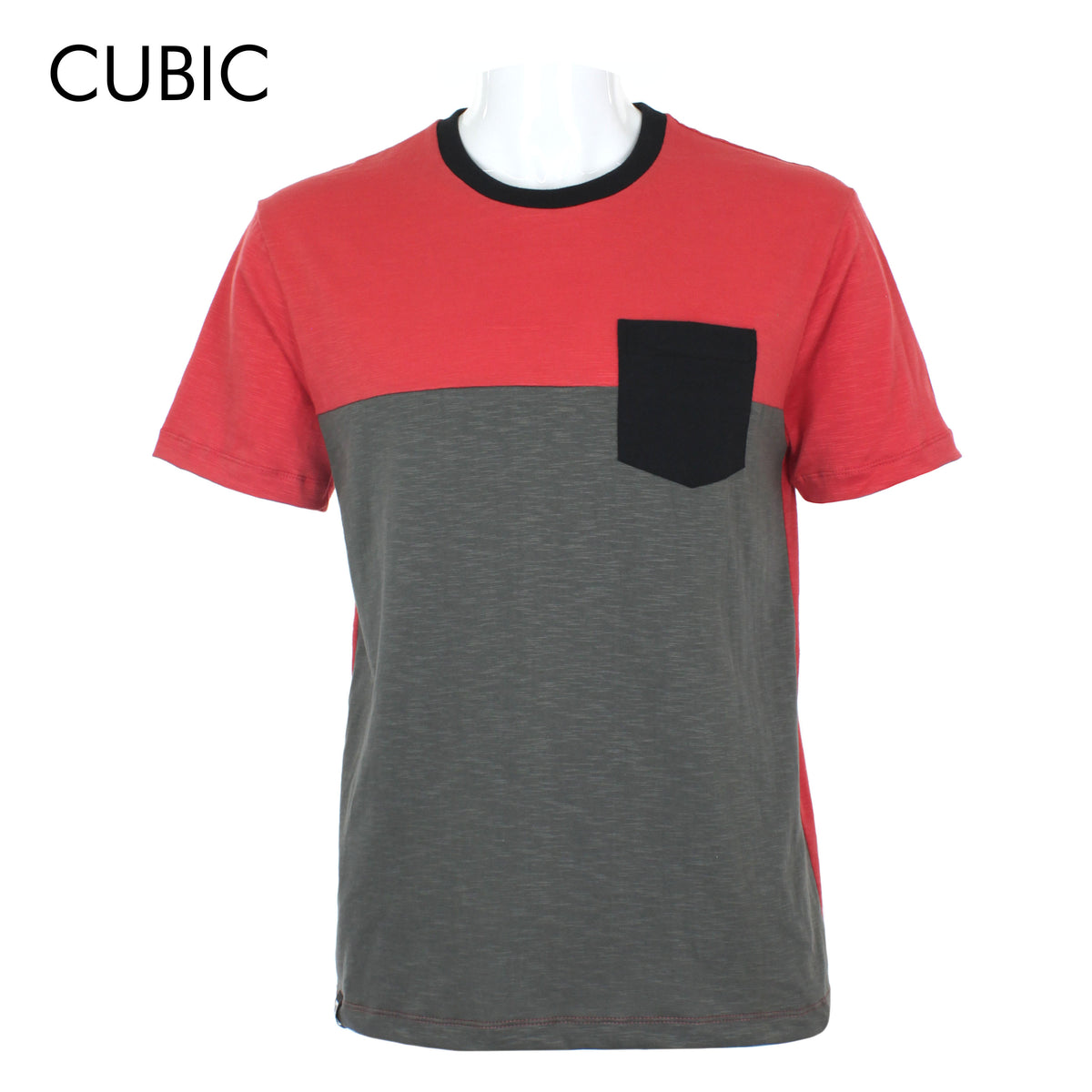 Cubic Men Round Neck Tees T-shirt Slub Jersey Shirt Top Top for Men - CMJ2346R