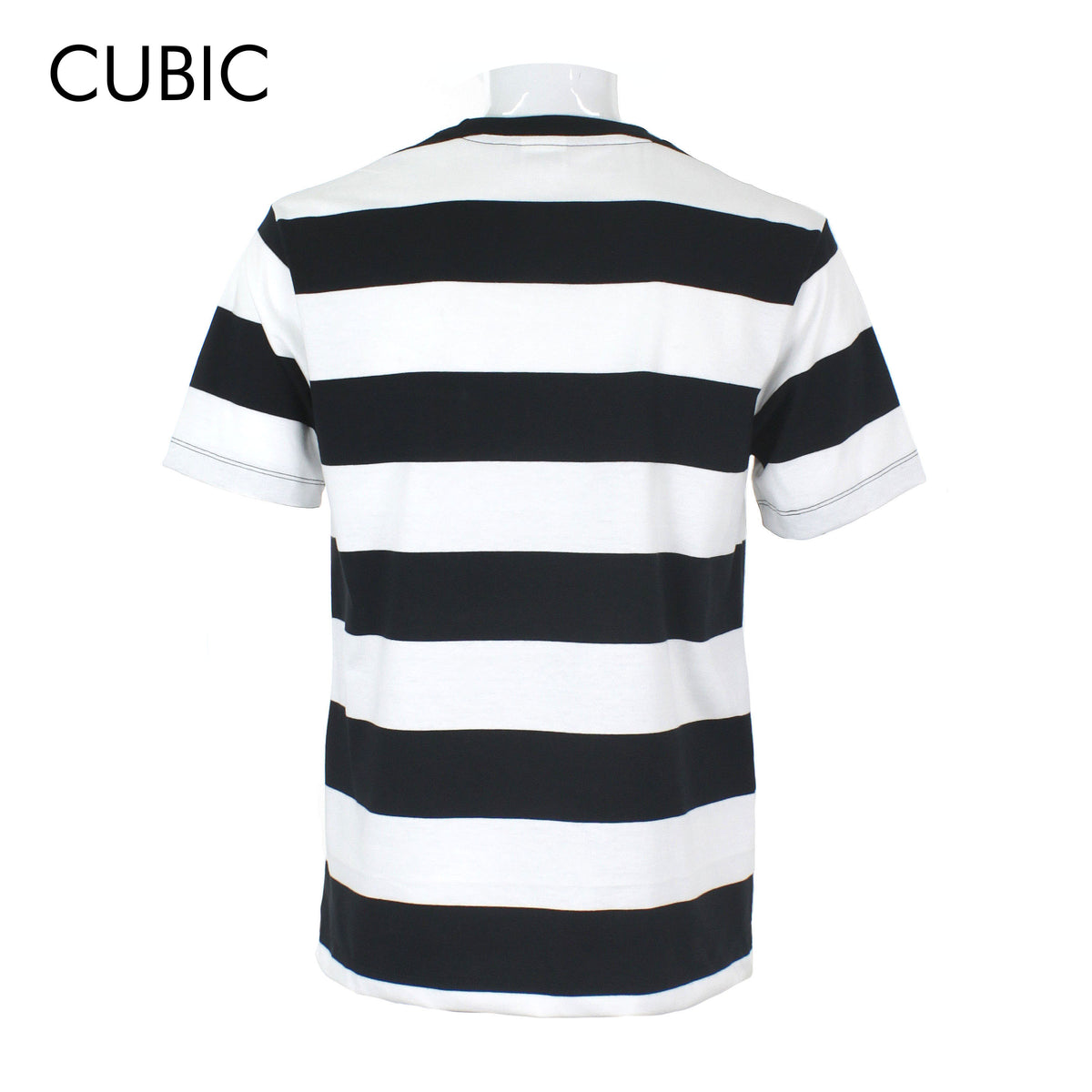 Cubic Men Stripes Round Neck Tees T-shirt Top Top for Men - CMS2518R