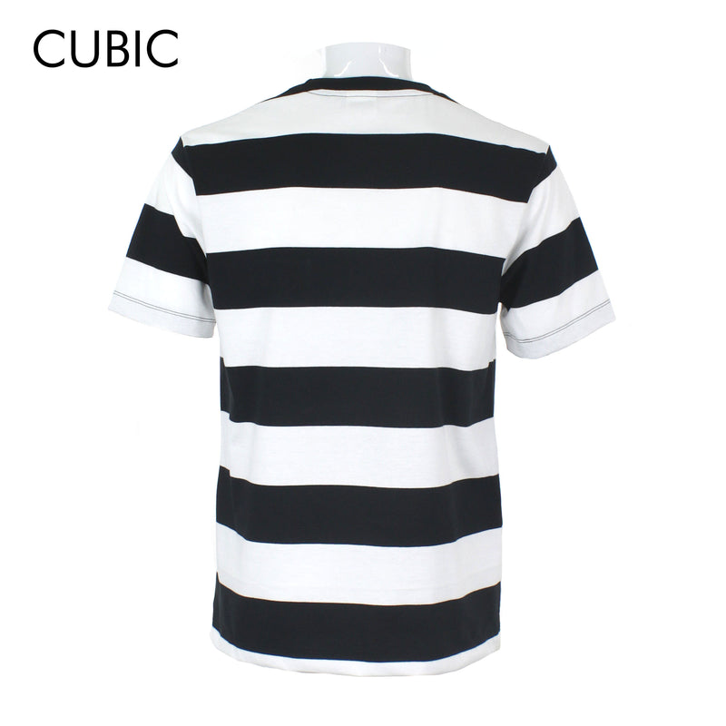 Cubic Men Stripes Round Neck Tees T-shirt Top Top for Men - CMS2518R