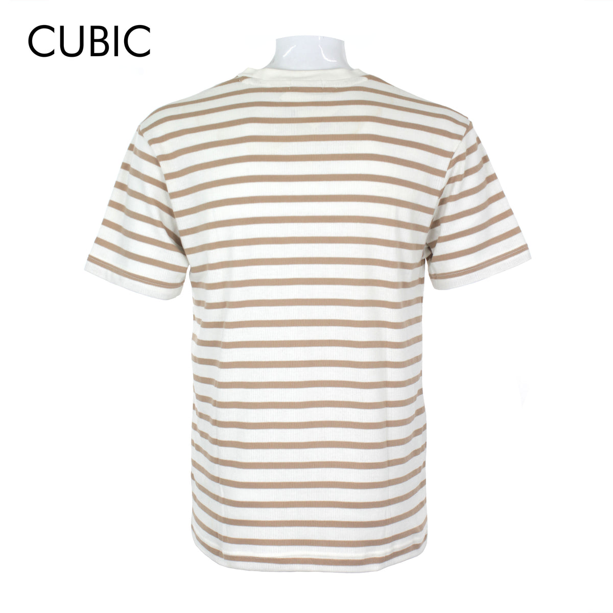 Cubic Men Stripes Round Neck Tees T-shirt Top Top for Men - CMS2616R