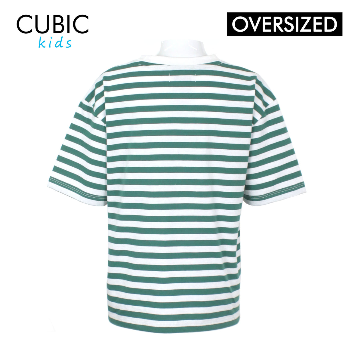 Cubic Boys Kids Stripes Oversized Round Neck Shirt Top for Boys - CKS2601R