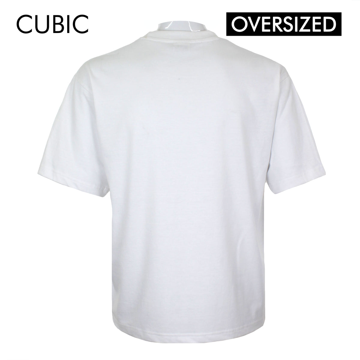 Cubic Men  Plain Oversized Shirt Tshirt Basic Tee T-Shirt with Lower Patch - CMBOS06R