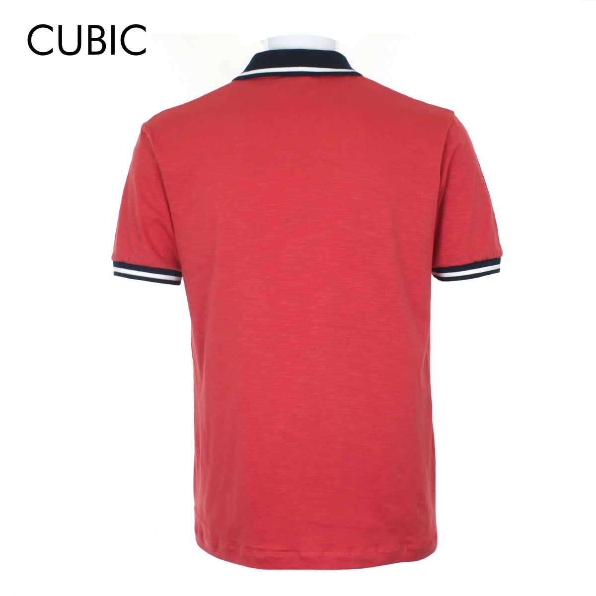 Cubic Mens Slub Jersey  Polo Shirt Polo-shirt Collar Top Top for Men - CMJ2336C