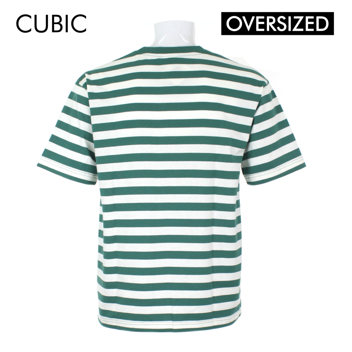 Cubic Men Basic Stripes Oversized Boxy Tee / Box Fit T shirt Top Top for Men - CMBOS03R