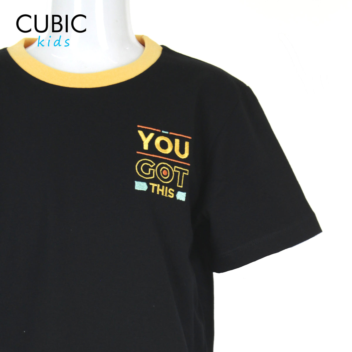 Cubic Boys Kids Plain Round Neck with You Got This Embro on Shirt Top for Boys - CKJ2509R