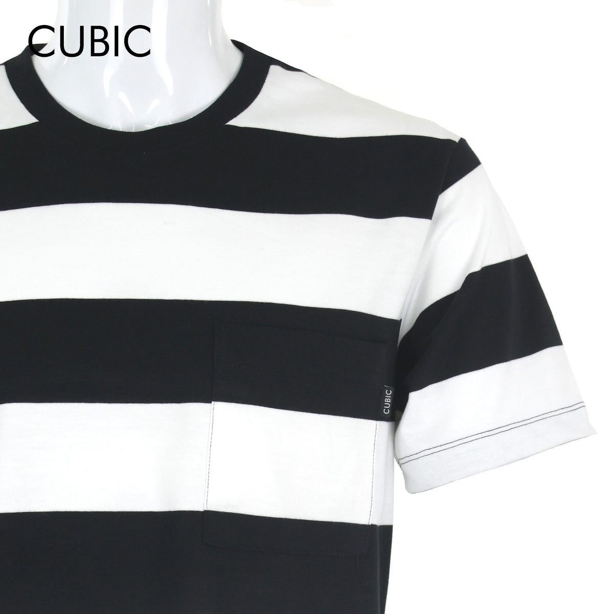 Cubic Men Stripes Round Neck Tees T-shirt Top Top for Men - CMS2518R