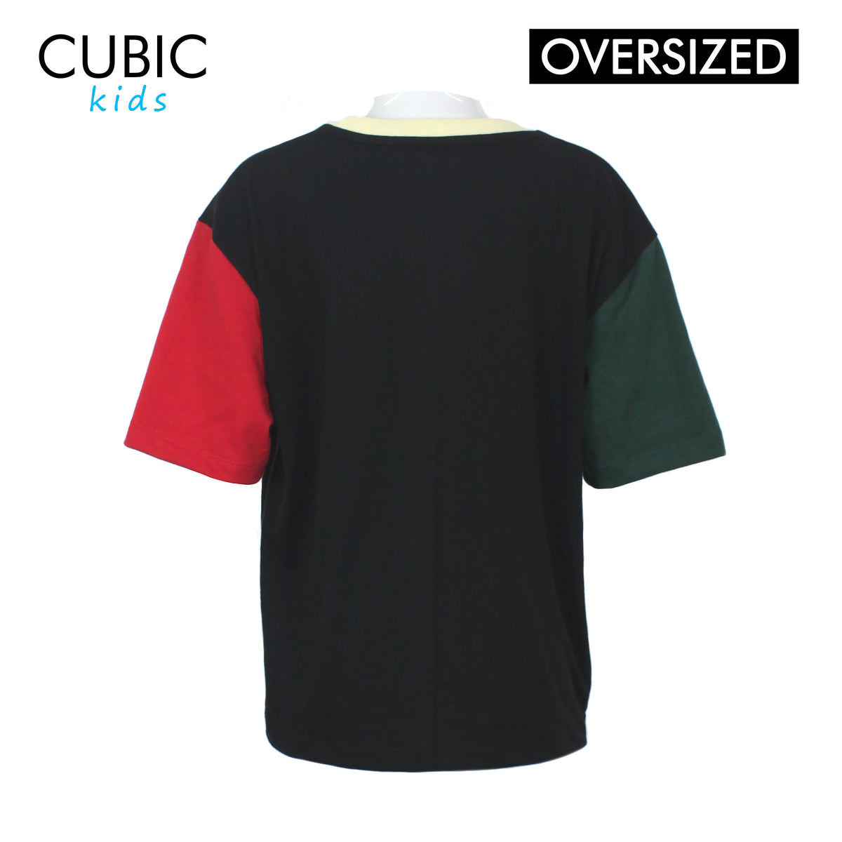 Cubic Boys Kids Oversized Round Neck with CUBIC Print Design Shirt Top for Boys - CKJ2605R