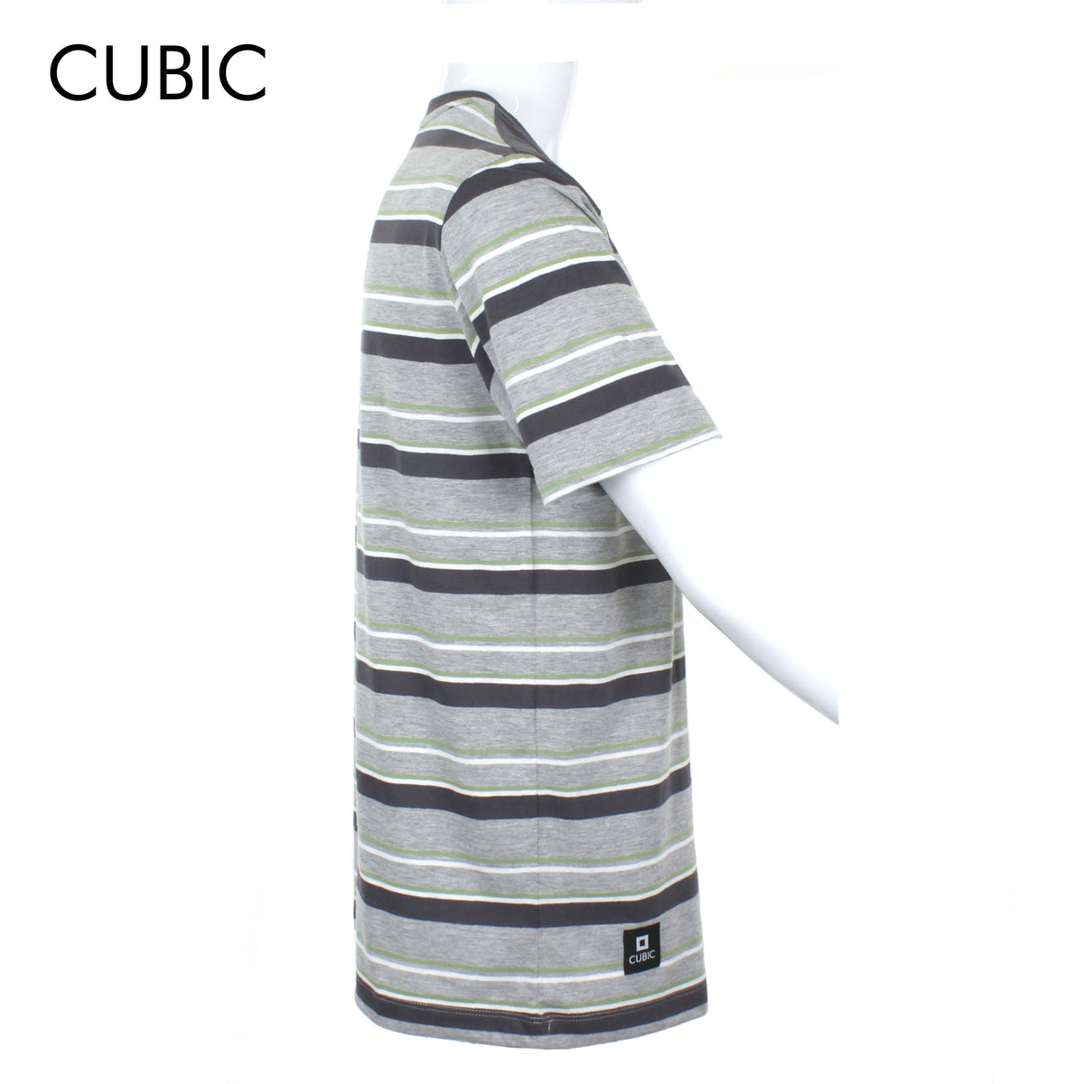 Cubic Mens Round Neck Tees T-Shirt Stripes Shirt Top Top for Men - CMS2357R
