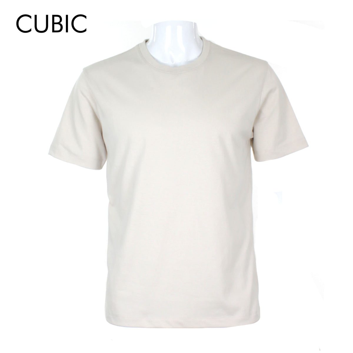 Cubic Men Plain Round Neck Basic T-Shirt Cotton Casual TShirt Plain Tee Top Top for Men - CMB-RNJ