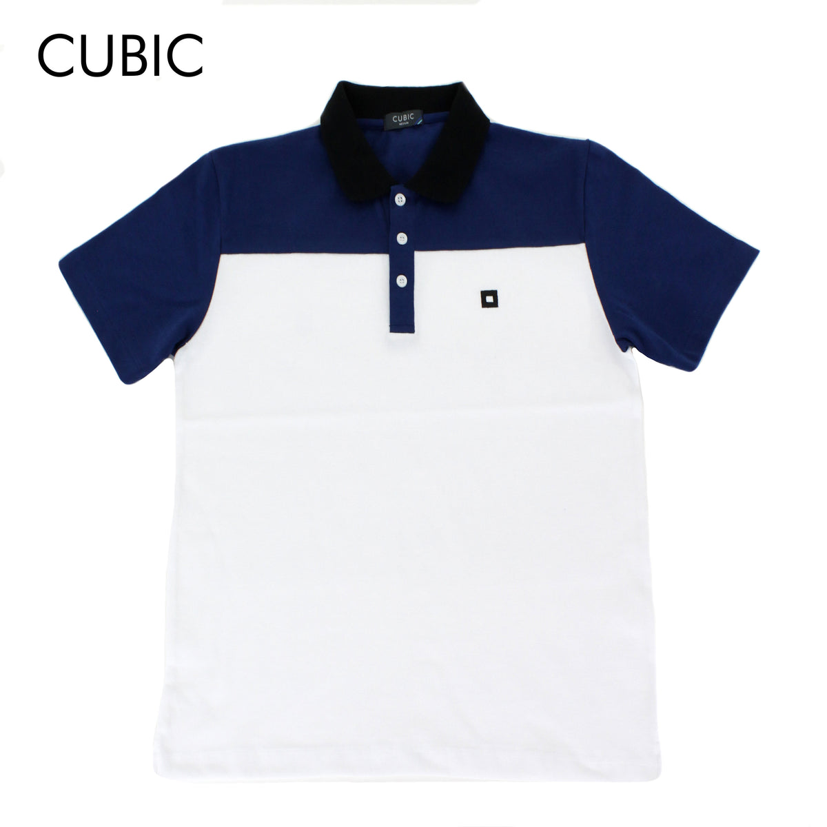 Cubic Mens Pique  Polo Shirt Polo-shirt Collar Top Top for Men - CMP2435H