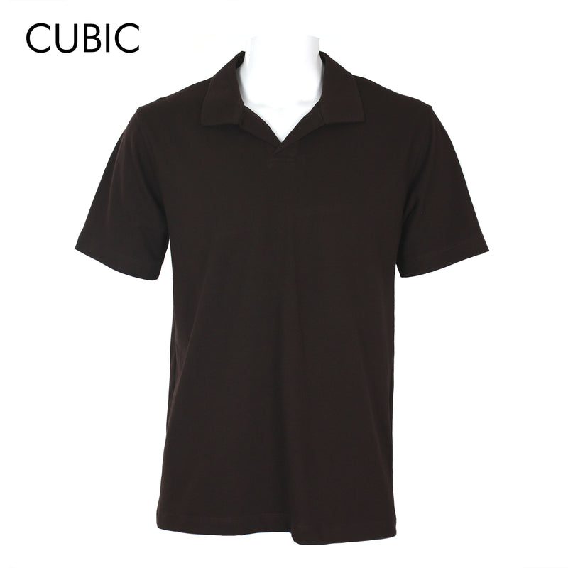 Cubic Mens Pique  Polo Shirt Polo-shirt Collar Top Top for Men - CMP2612H