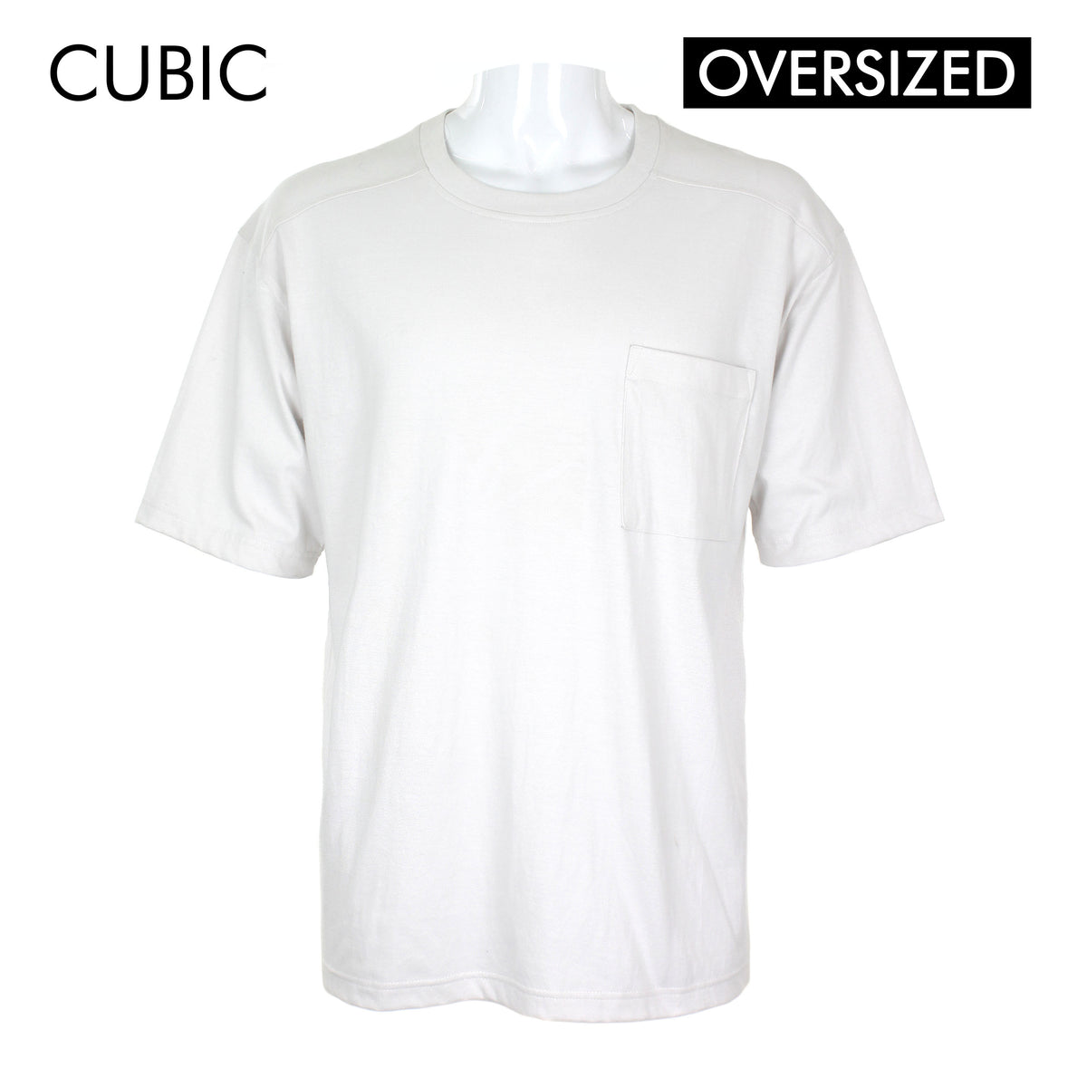 Cubic Men  Plain Oversized Shirt Tshirt Basic Tee T-Shirt with Pocket - CMJ2617R