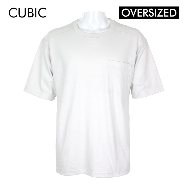 Cubic Men  Plain Oversized Shirt Tshirt Basic Tee T-Shirt with Pocket - CMJ2617R