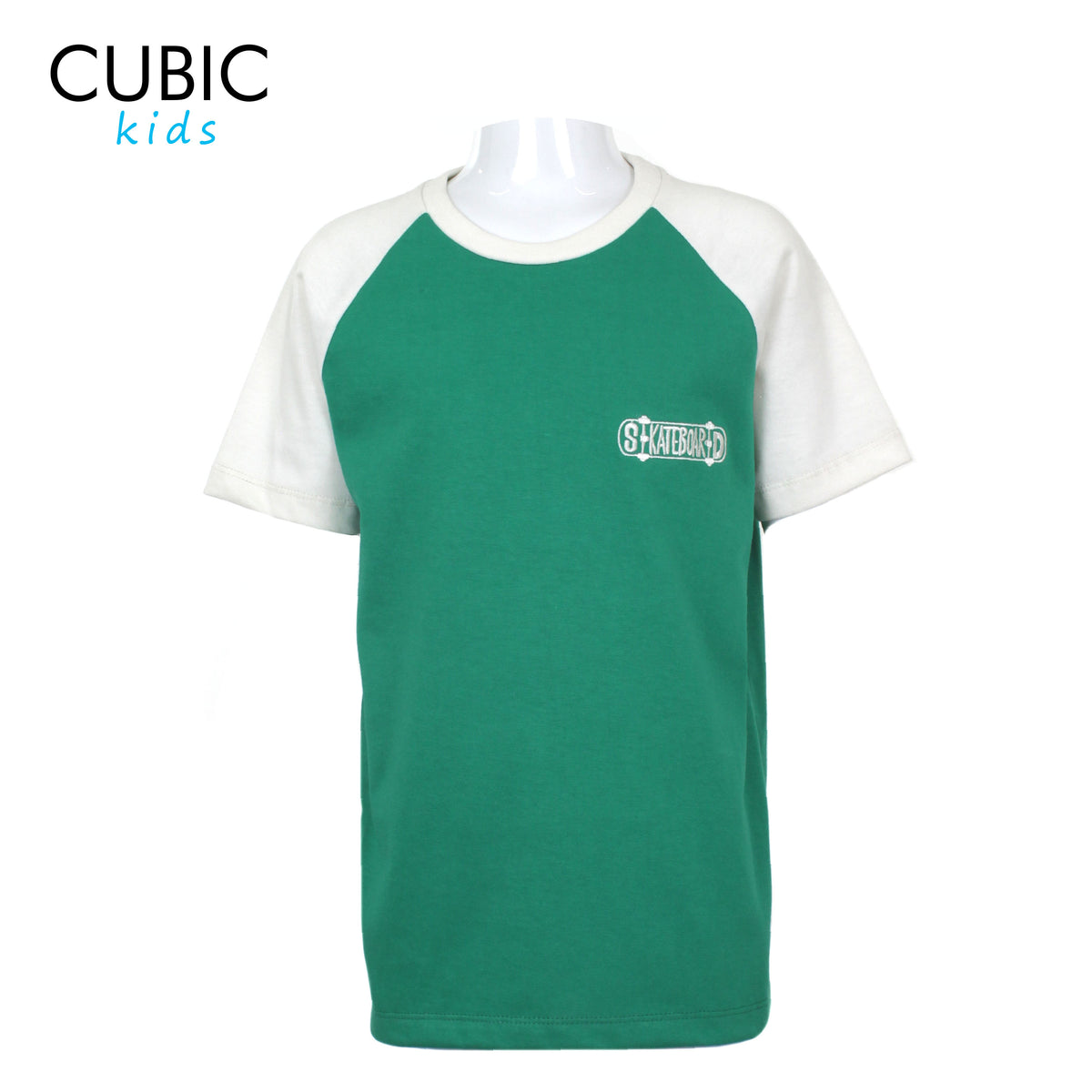 Cubic Boys Kids Round Neck with Skateboard Embroidery Logo Shirt Top for Boys - CKJ2308R