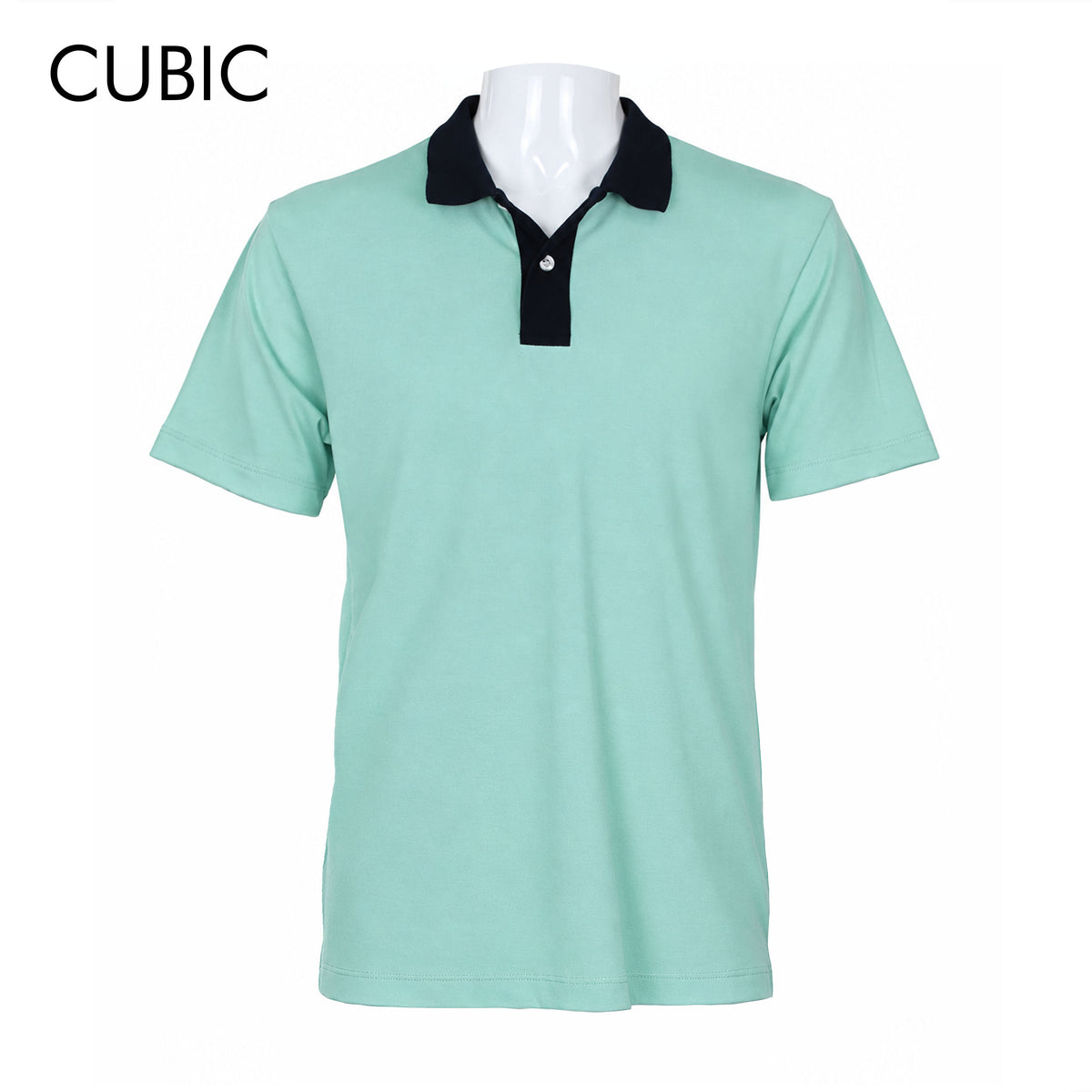 Cubic Mens Pique  Polo Shirt Polo-shirt Collar Top Top for Men - CMP2619H