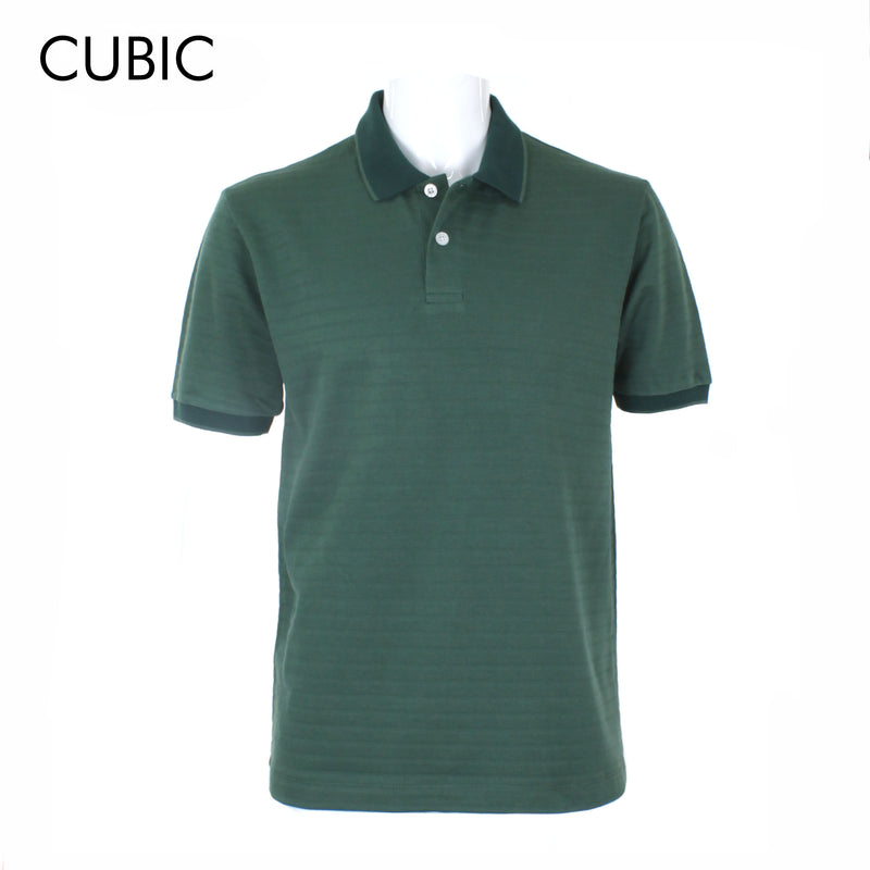 Cubic Mens Mix Pique  Polo Shirt Polo-shirt Collar Top Top for Men - CMP2503H
