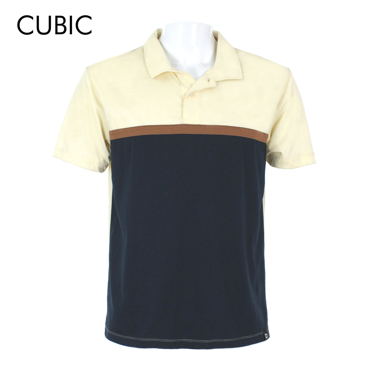 Cubic Mens Plain  Polo Shirt Polo-shirt Collar Top Top for Men - CMJ2506C