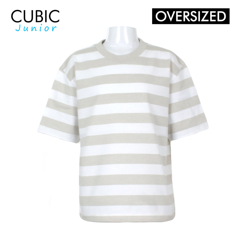 Cubic Boys Kids Stripes Oversized Round Neck Shirt Top for Boys - CKS2502R