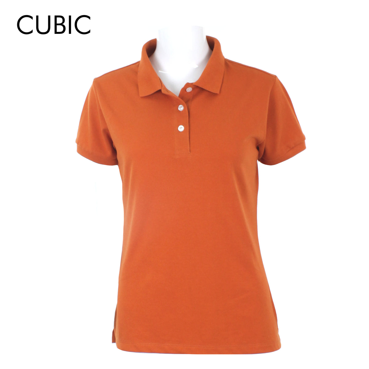 Cubic Ladies Plain Basic Collar Shirt  Pique Polo Shirt Polo- shirt - CLB-PSPL