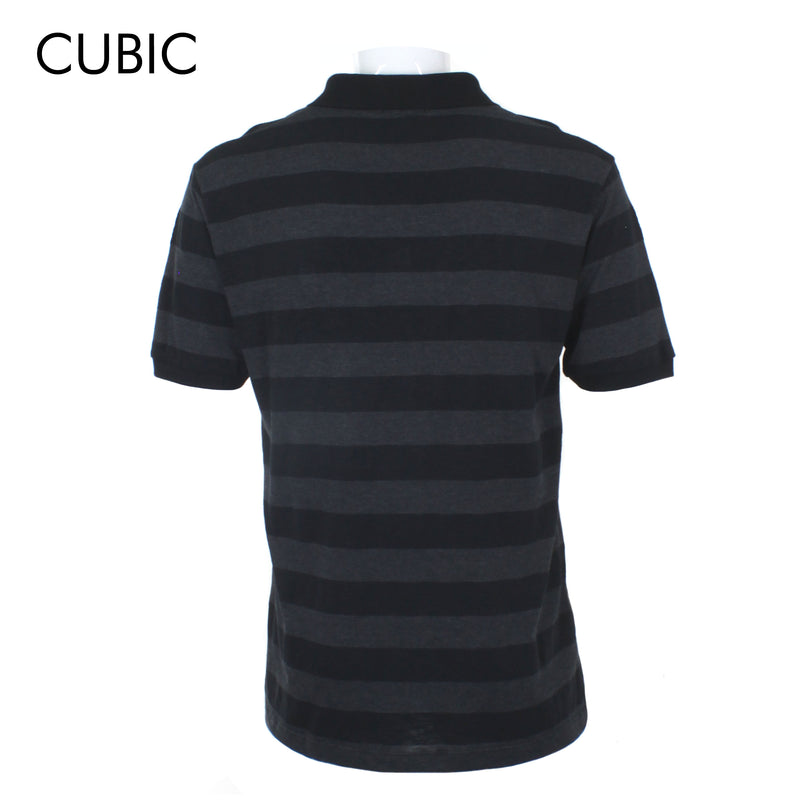Cubic Mens Stripes  Polo Shirt Polo-shirt Collar Top Top for Men - CMS2354C