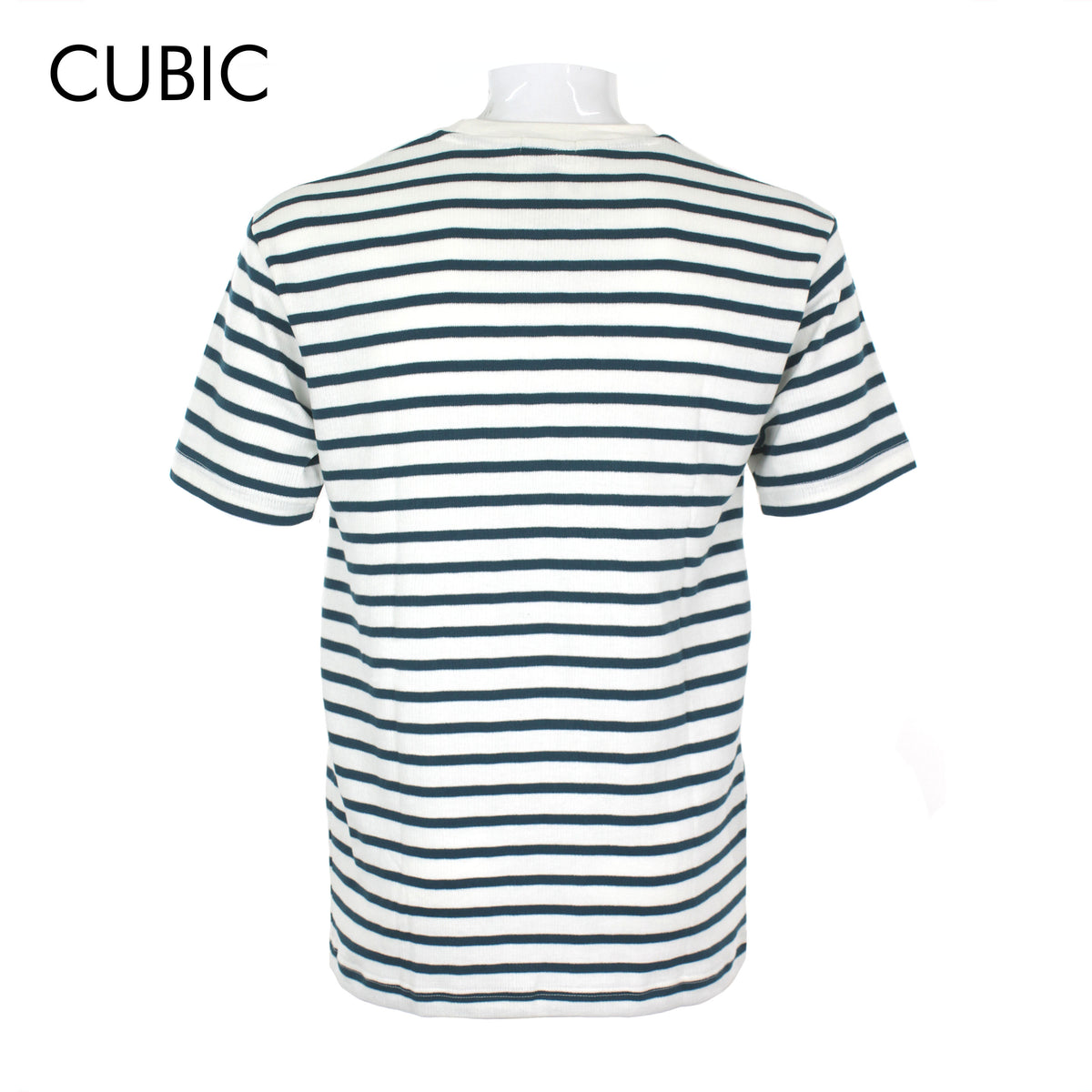Cubic Men Stripes Round Neck Tees T-shirt Top Top for Men - CMS2616R