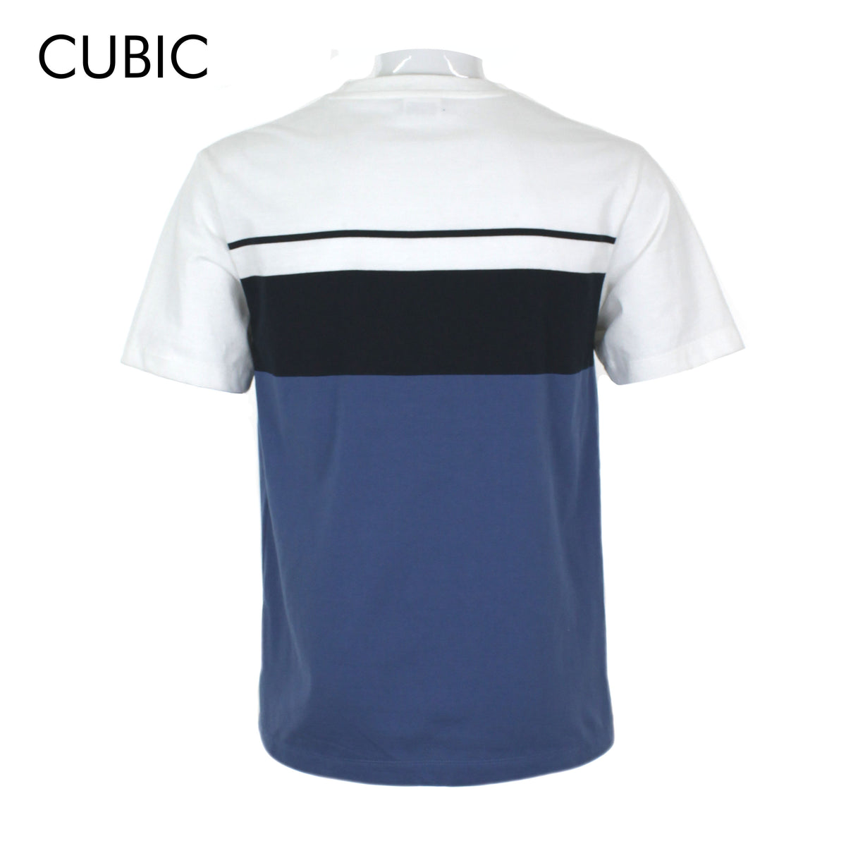 Cubic Men Stripes Round Neck Tees T-shirt Top Top for Men - CMS2512R