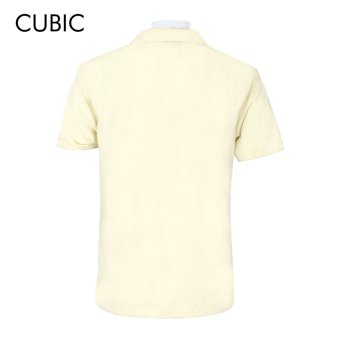 Cubic Mens Plain  Polo Shirt Polo-shirt Collar Top Top for Men - CMJ2506C