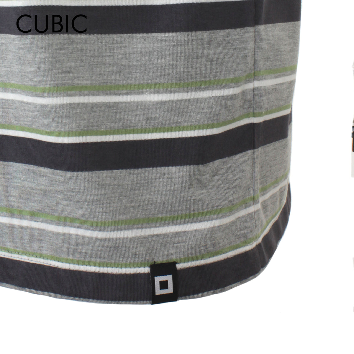 Cubic Mens Stripes  Polo Shirt Polo-shirt Collar Top Top for Men - CMS2356C