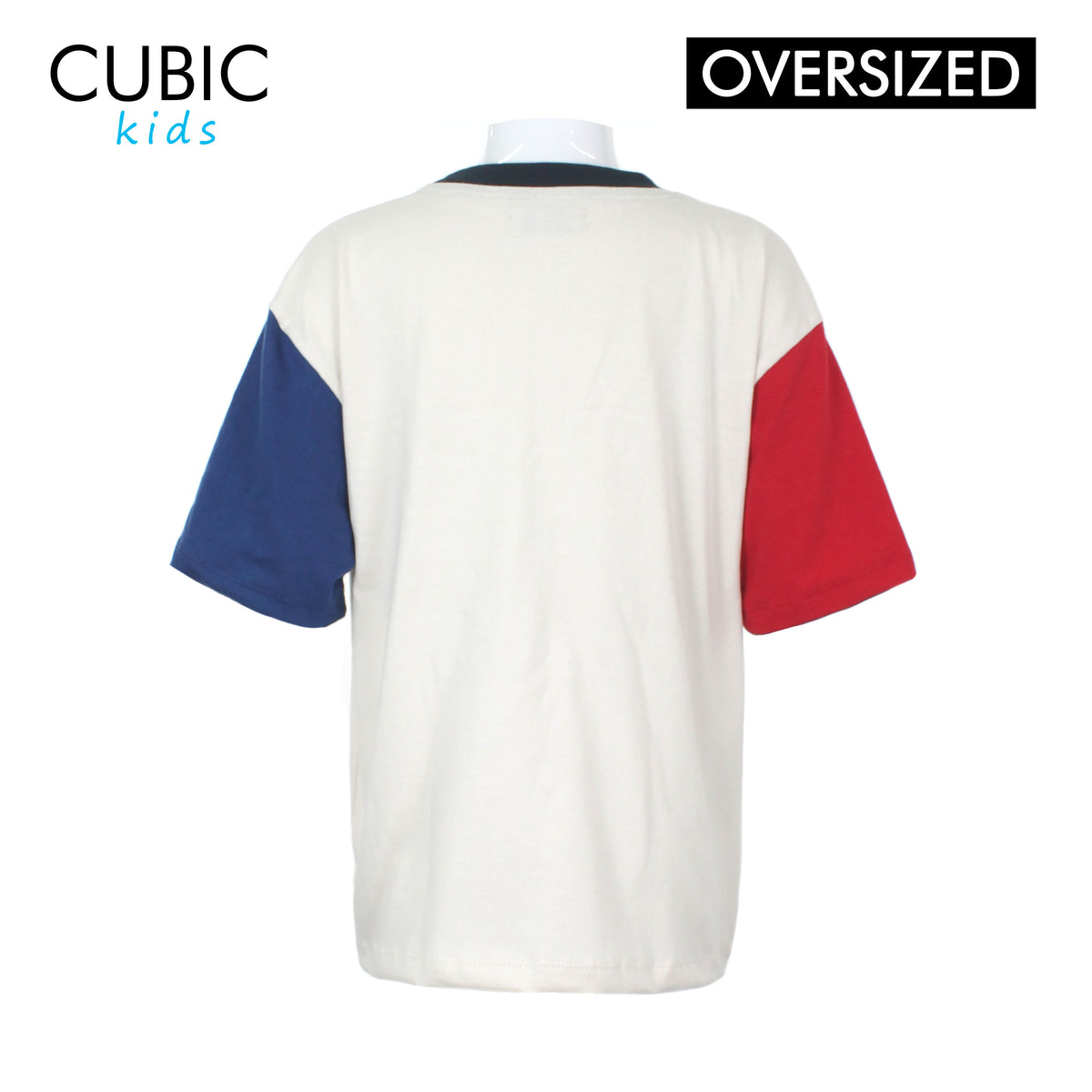 Cubic Boys Kids Oversized Round Neck with CUBIC Print Design Shirt Top for Boys - CKJ2605R