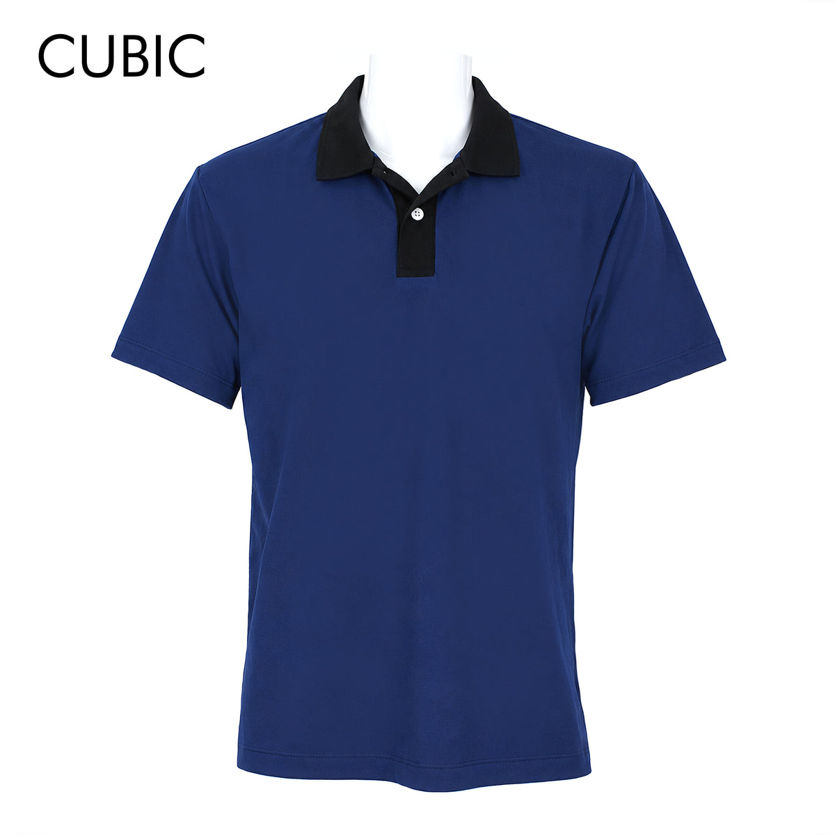 Cubic Mens Pique  Polo Shirt Polo-shirt Collar Top Top for Men - CMP2619H