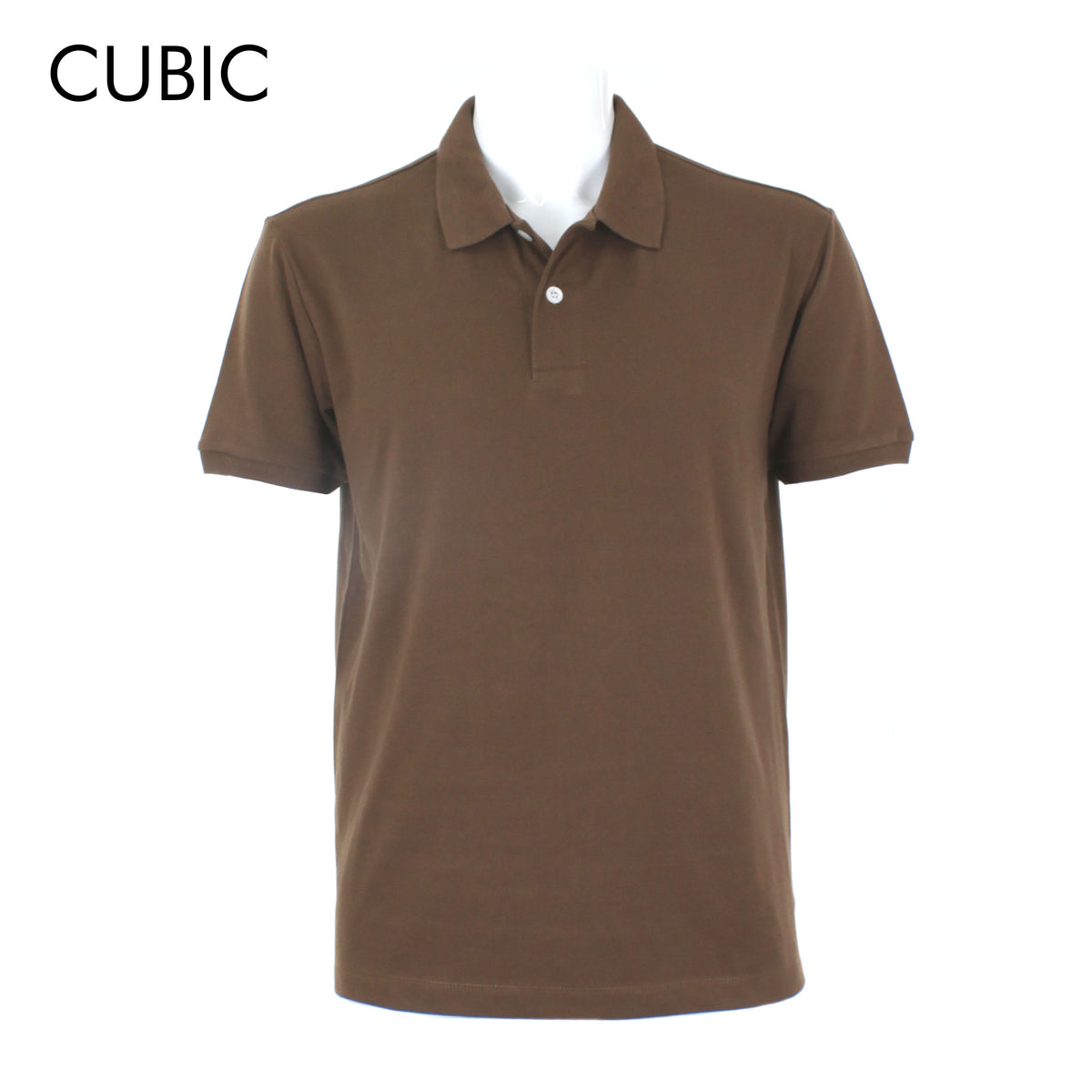 Cubic Men's Plain Basic Pique  Polo Shirt Polo-shirt Collar Top Top for Men - CMB-PS