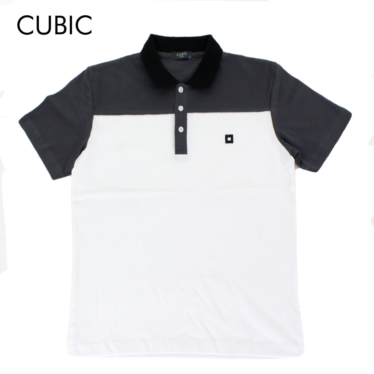Cubic Mens Pique  Polo Shirt Polo-shirt Collar Top Top for Men - CMP2435H