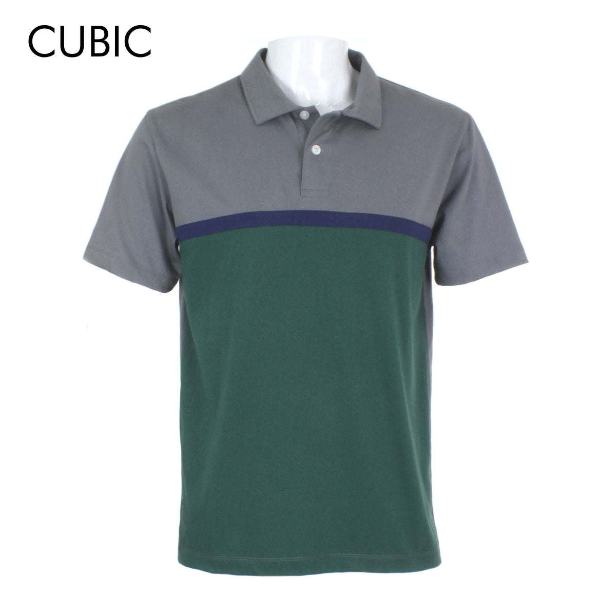 Cubic Mens Plain  Polo Shirt Polo-shirt Collar Top Top for Men - CMJ2506C