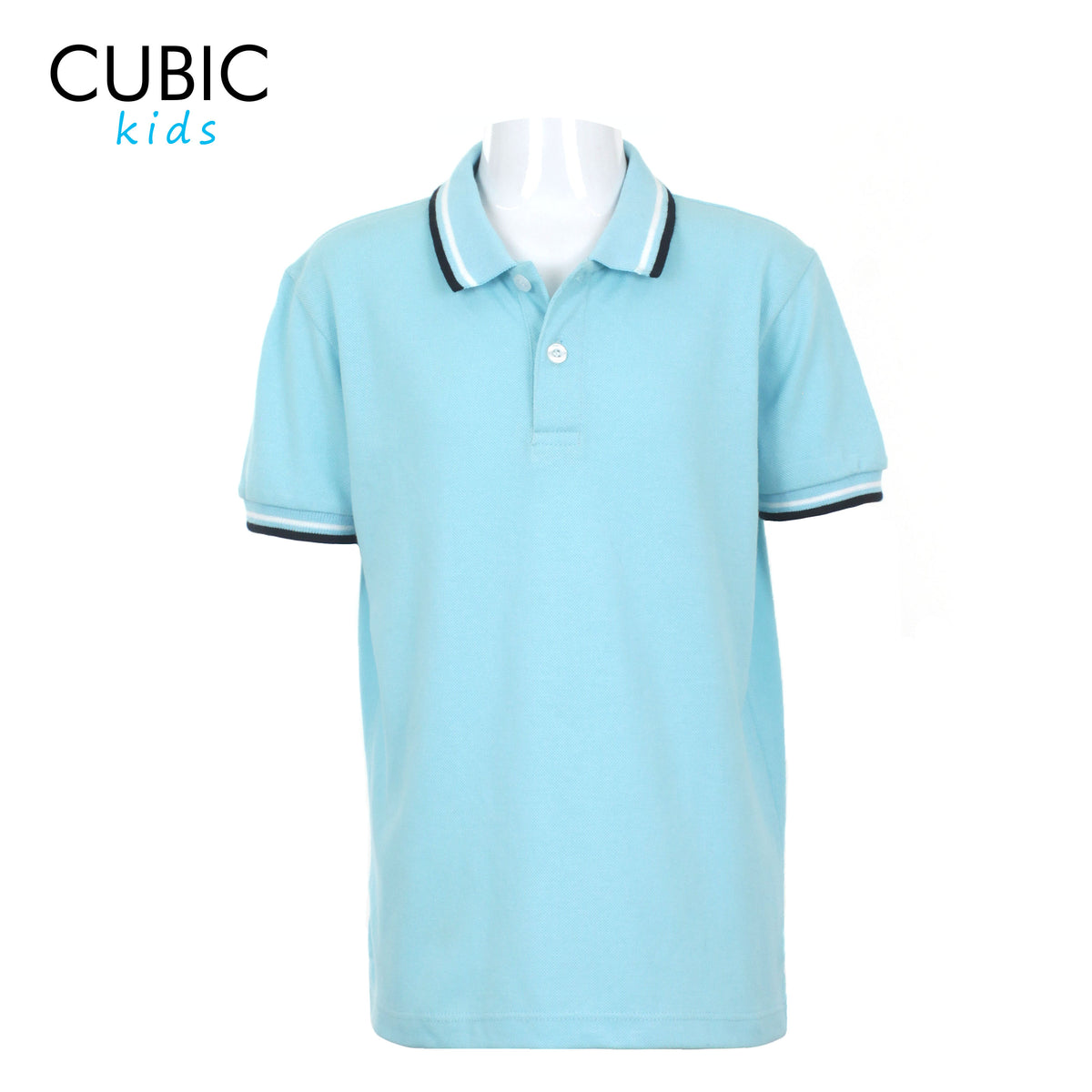 Cubic Boys Kids Pique Polo Shirt with Tpping Polo-Shirt Collar Top Top for Boys - CKBPC04H
