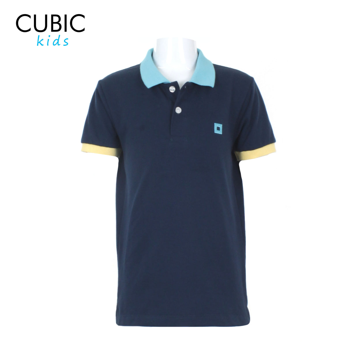 Cubic Boys Kids Pique Polo Shirt with Tipping Polo-Shirt Collar Top Top for Boys - CKP2411H