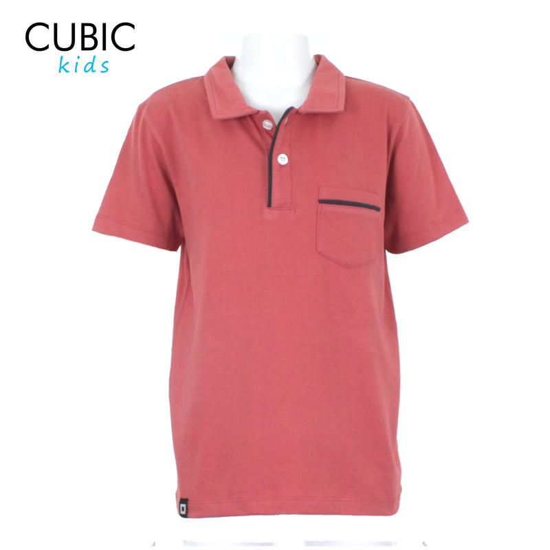Cubic Boys Kids Cotton Polo Shirt with Pocket Polo-Shirt Collar Top Top for Boys - CKJ2409C